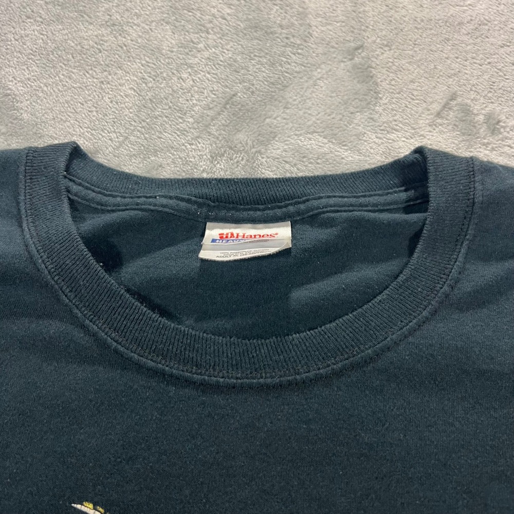 San Francisco Dragon Graphic Tee Adult XL Black Gold Foil Fire T-Shirt Hanes - Picture 7 of 16